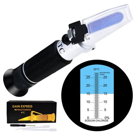 refractometer for chlorides|sodium chloride salt tester.